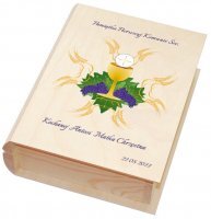 Pudełko w kształcie książki -pamiątka komunijna U623