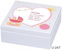 Pudełko pamiątka chrztu urodzin  - grafika U247