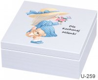 Pudełko pamiątka chrztu urodzin  - grafika U259