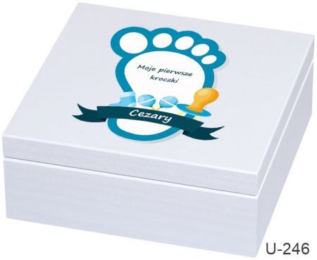Pudełko pamiątka chrztu urodzin  - grafika U246